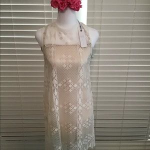 Ladies new CF soft pink and cream lace dress